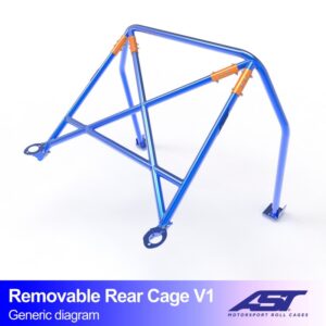 Half Cage posteriore AST Motorsport Roll Cages imbullonata e removibile per Renault Clio RS 3