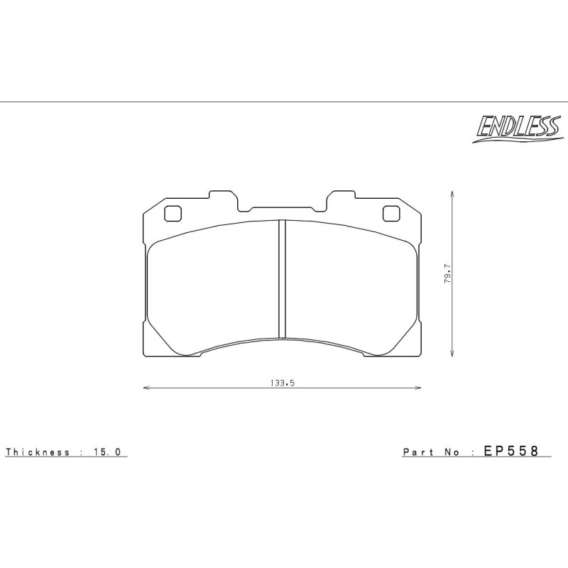 Pastiglie anteriori Endless EP558 N39S per Toyota GR Yaris - immagine 2