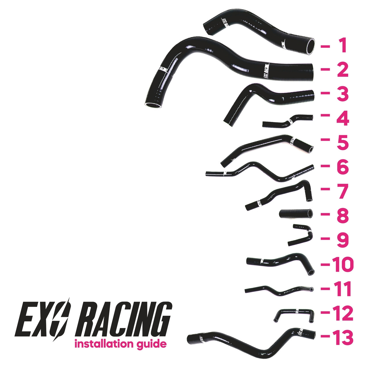Exoracing Silicone Hose Kit For Honda Civic Ep3 K20 K20a2 13pc - immagine 5